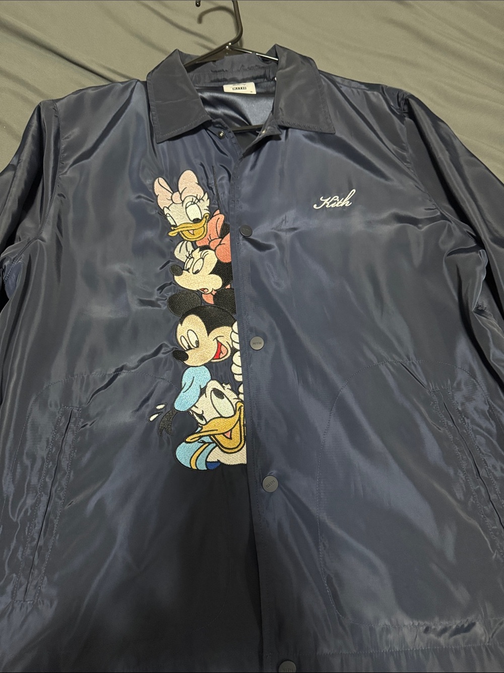 Kith Navy Blue Disney Stack Embroidered Lightweight Shirt Jacket